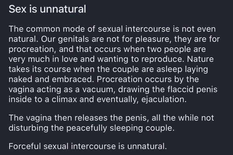 Sex is unnatural Blank Meme Template