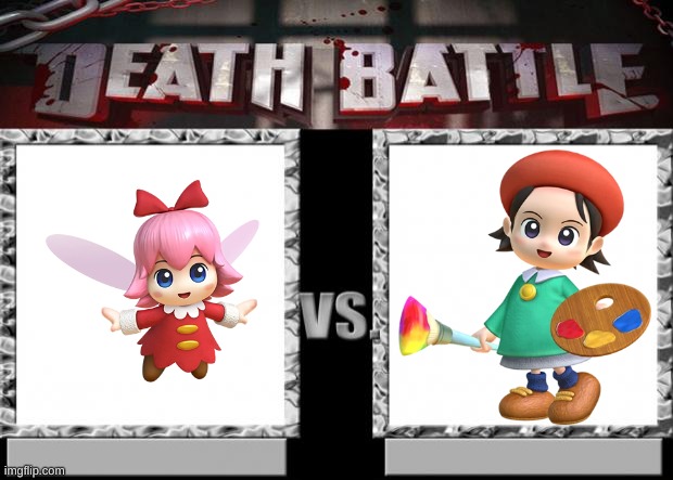 Adeleine vs. Ribbon | image tagged in death battle,adeleine,ribbon,kirby,funny | made w/ Imgflip meme maker