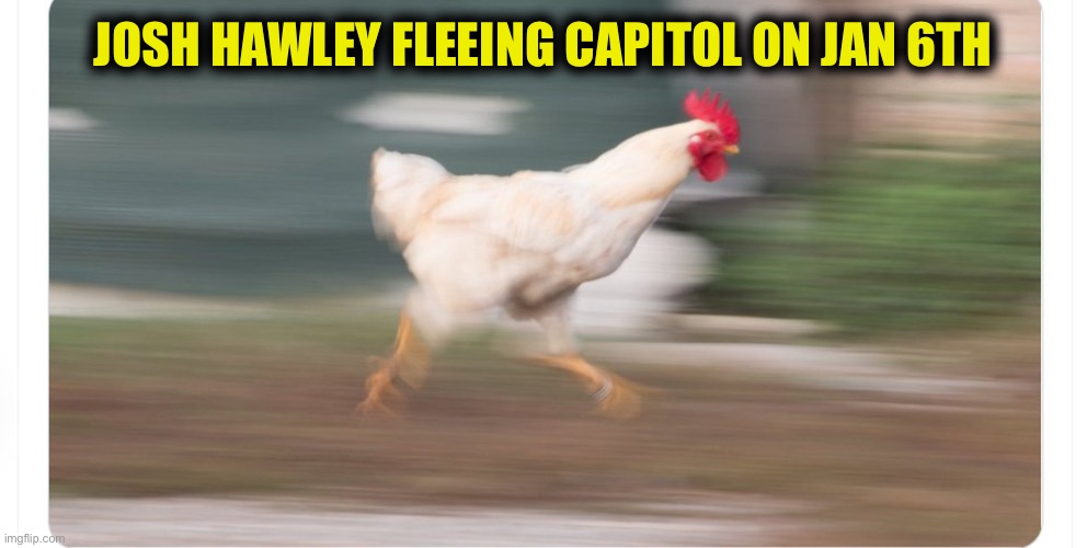 Run like a Coward they said | JOSH HAWLEY FLEEING CAPITOL ON JAN 6TH | made w/ Imgflip meme maker