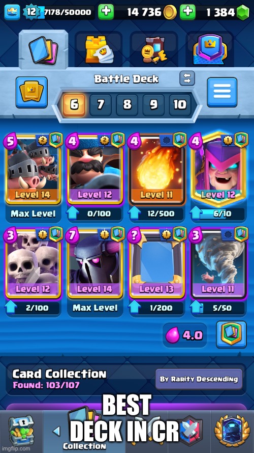 My own deck | BEST DECK IN CR | image tagged in clash royale,mommy,witch | made w/ Imgflip meme maker