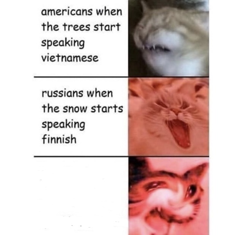 Snow speaking Finnish Blank Meme Template
