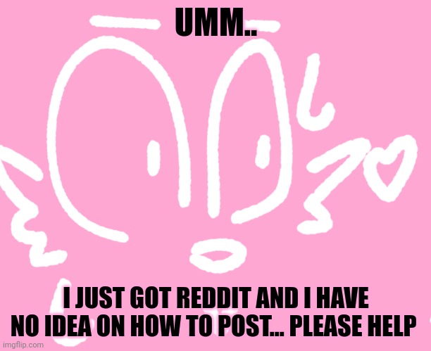 Help a fellow furry | UMM.. I JUST GOT REDDIT AND I HAVE NO IDEA ON HOW TO POST... PLEASE HELP | made w/ Imgflip meme maker