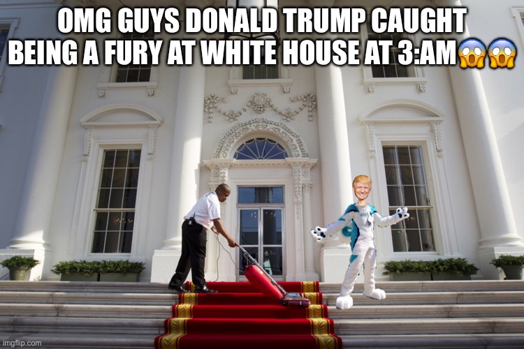 (Mod note: LMFAOOOOO) | OMG GUYS DONALD TRUMP CAUGHT BEING A FURY AT WHITE HOUSE AT 3:AM😱😱 | image tagged in donald s a fury | made w/ Imgflip meme maker