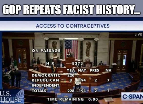 Deja vu of... '1st they came for X but didn't speak up because I wasn't X...' | GOP REPEATS FACIST HISTORY... | image tagged in roe v wade,abortion rights,contraceptives,gop corruption,religious ideologues,fascism | made w/ Imgflip meme maker