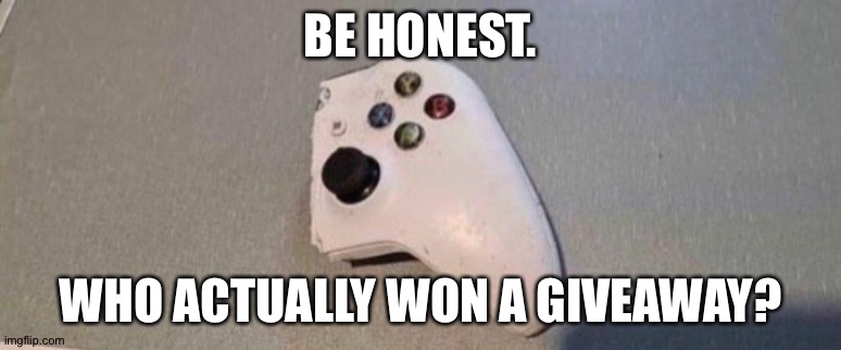 Ox | BE HONEST. WHO ACTUALLY WON A GIVEAWAY? | image tagged in ox | made w/ Imgflip meme maker