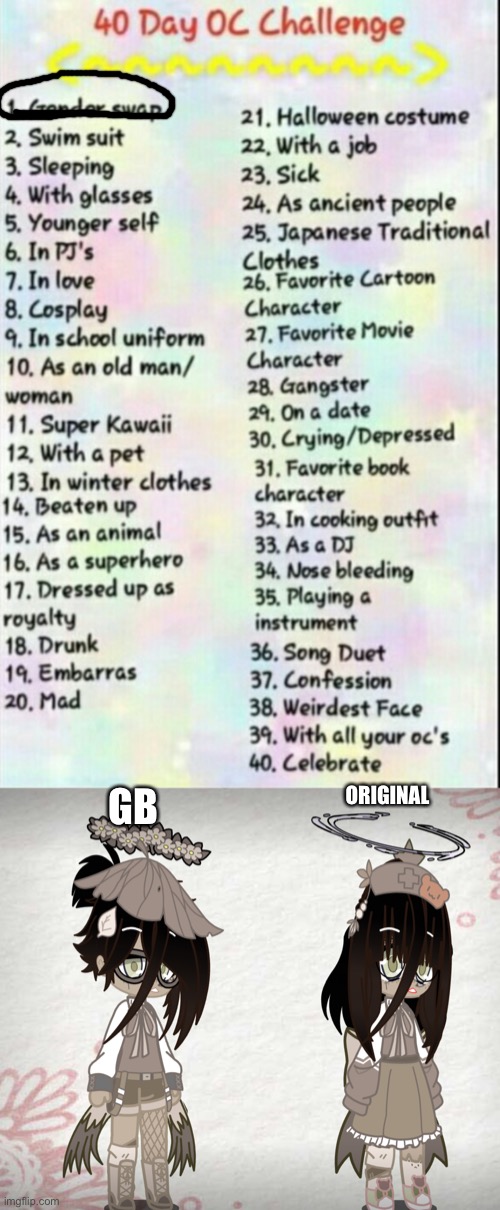 ORIGINAL; GB | image tagged in 40 day oc challenge | made w/ Imgflip meme maker