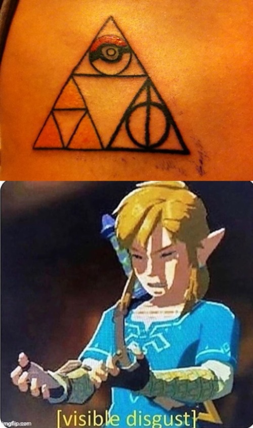 SOMETHIN AIN'T RIGHT HERE | image tagged in the legend of zelda,link,tattoos,bad tattoos | made w/ Imgflip meme maker