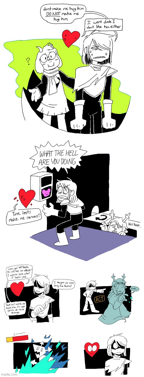 day 24 of posting deltarune comics (yay my computer works again) | image tagged in lmao soul sucks | made w/ Imgflip meme maker