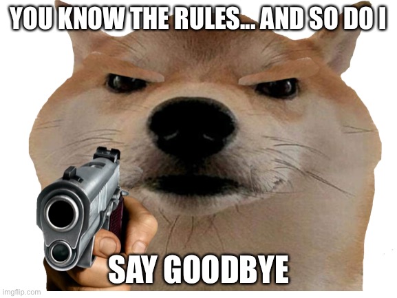 YOU KNOW THE RULES... AND SO DO I SAY GOODBYE | made w/ Imgflip meme maker