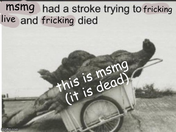 msmg right now: | made w/ Imgflip meme maker