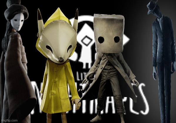 little nightmares group photo | image tagged in little nightmares,little nightmares 2 | made w/ Imgflip meme maker