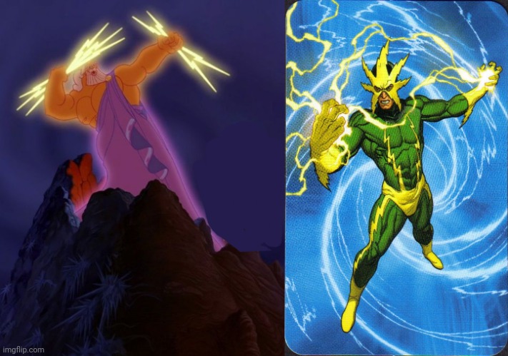 Zeus lightning electro Blank Meme Template