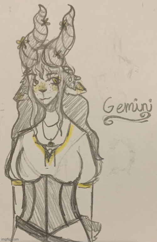 I drew my Oc, Gemini :) [sammy note sweet] | made w/ Imgflip meme maker