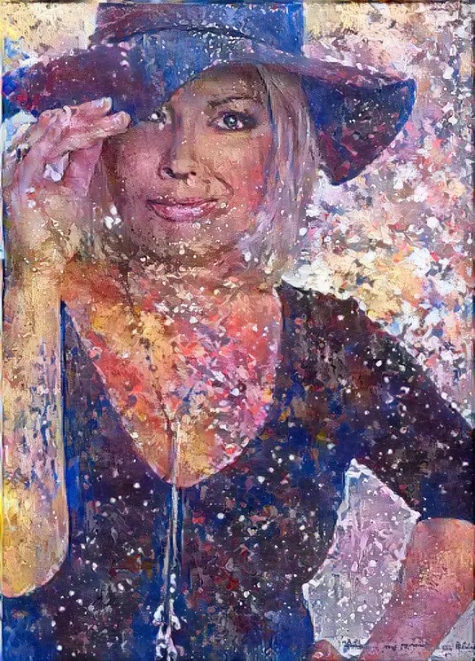 High Quality Kim Wilde hat AI art Blank Meme Template