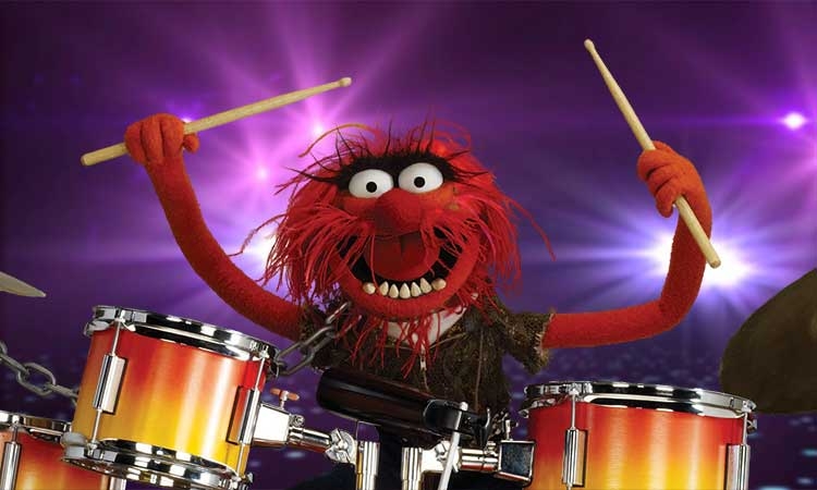 High Quality Muppet Monster Drummer Blank Meme Template