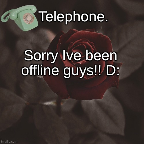 Sorry Ive been offline guys!! D: | image tagged in template | made w/ Imgflip meme maker