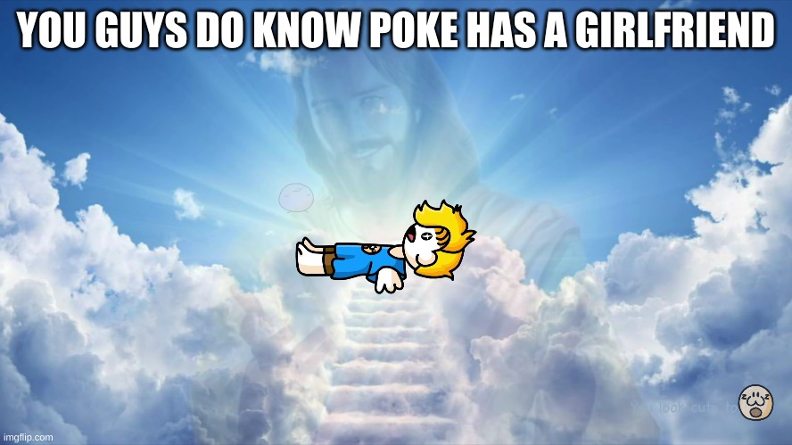 the apotheosis of Bryson | YOU GUYS DO KNOW POKE HAS A GIRLFRIEND | image tagged in the apotheosis of bryson | made w/ Imgflip meme maker