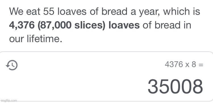 how much bread I eat | made w/ Imgflip meme maker
