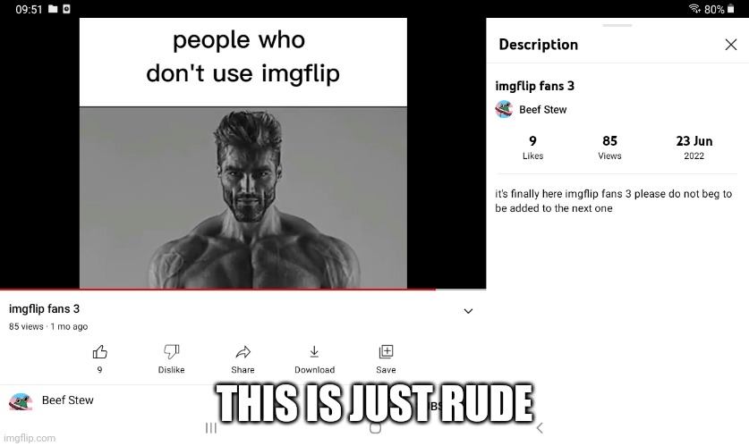 Rude | THIS IS JUST RUDE | image tagged in imgflip community,rude | made w/ Imgflip meme maker