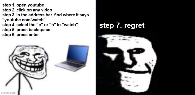 guys don't do it | image tagged in troll face,instant regret | made w/ Imgflip meme maker