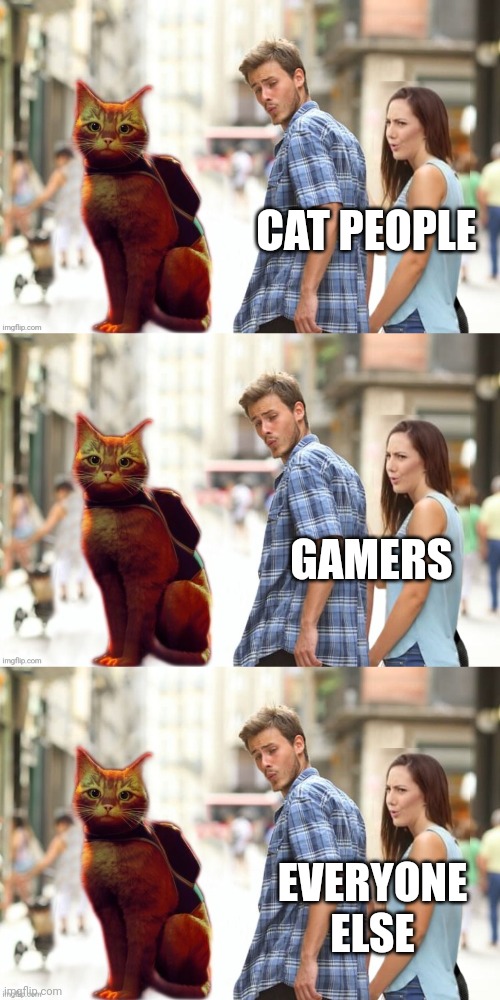 DON'T DENY IT, YOU WANT TO PLAY THAT GAME |  CAT PEOPLE; GAMERS; EVERYONE ELSE | image tagged in cats,stray,game,video games,gaming | made w/ Imgflip meme maker