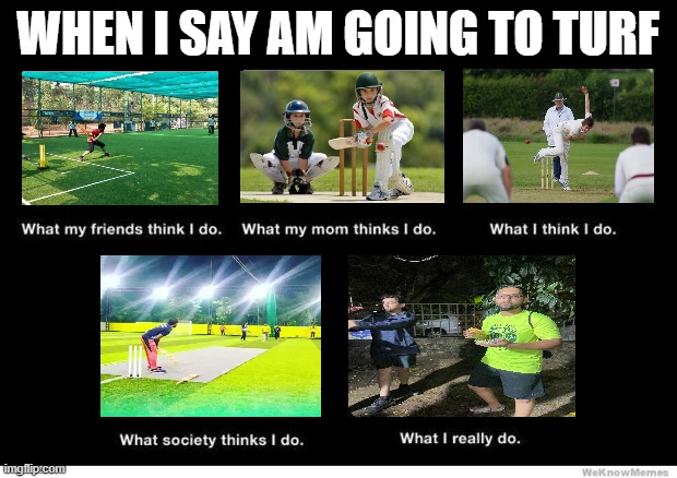 TURF MEME | WHEN I SAY AM GOING TO TURF | image tagged in what i really do | made w/ Imgflip meme maker