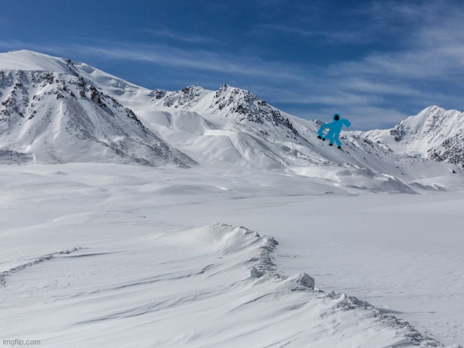 an ice siren head in it's natural habitat | made w/ Imgflip meme maker