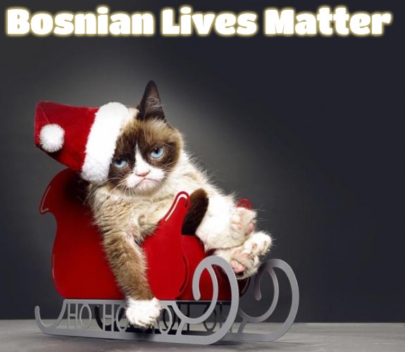 Grumpy Cat Christmas HD | Bosnian Lives Matter | image tagged in grumpy cat christmas hd,bosnian lives matter,bosnian,slavic | made w/ Imgflip meme maker