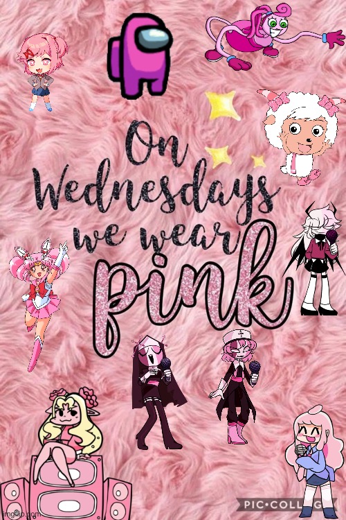 On Wednesdays, we wear pink | image tagged in on wednesdays we wear pink | made w/ Imgflip meme maker