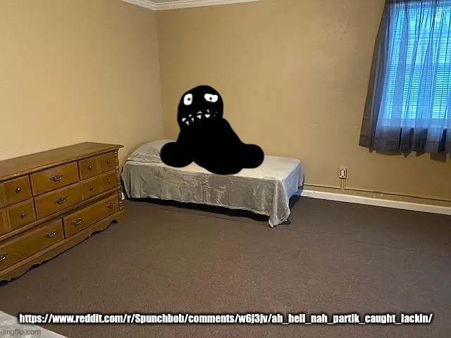 HAROLD ON THE BED | https://www.reddit.com/r/Spunchbob/comments/w6j3jv/ah_hell_nah_partik_caught_lackin/ | image tagged in harold on the bed | made w/ Imgflip meme maker