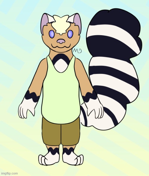 Cloudi the lemur-squirrel, just a lil dude for yet another challenge (my art and character) | image tagged in furry,art,drawings,squirrel,lemur,animals | made w/ Imgflip meme maker