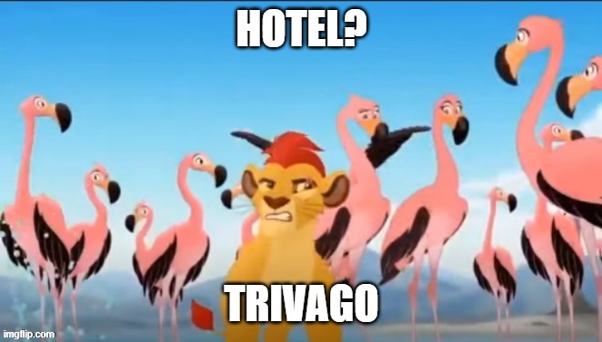 Garbage |  HOTEL? TRIVAGO | image tagged in hotel,trivago,commericals | made w/ Imgflip meme maker