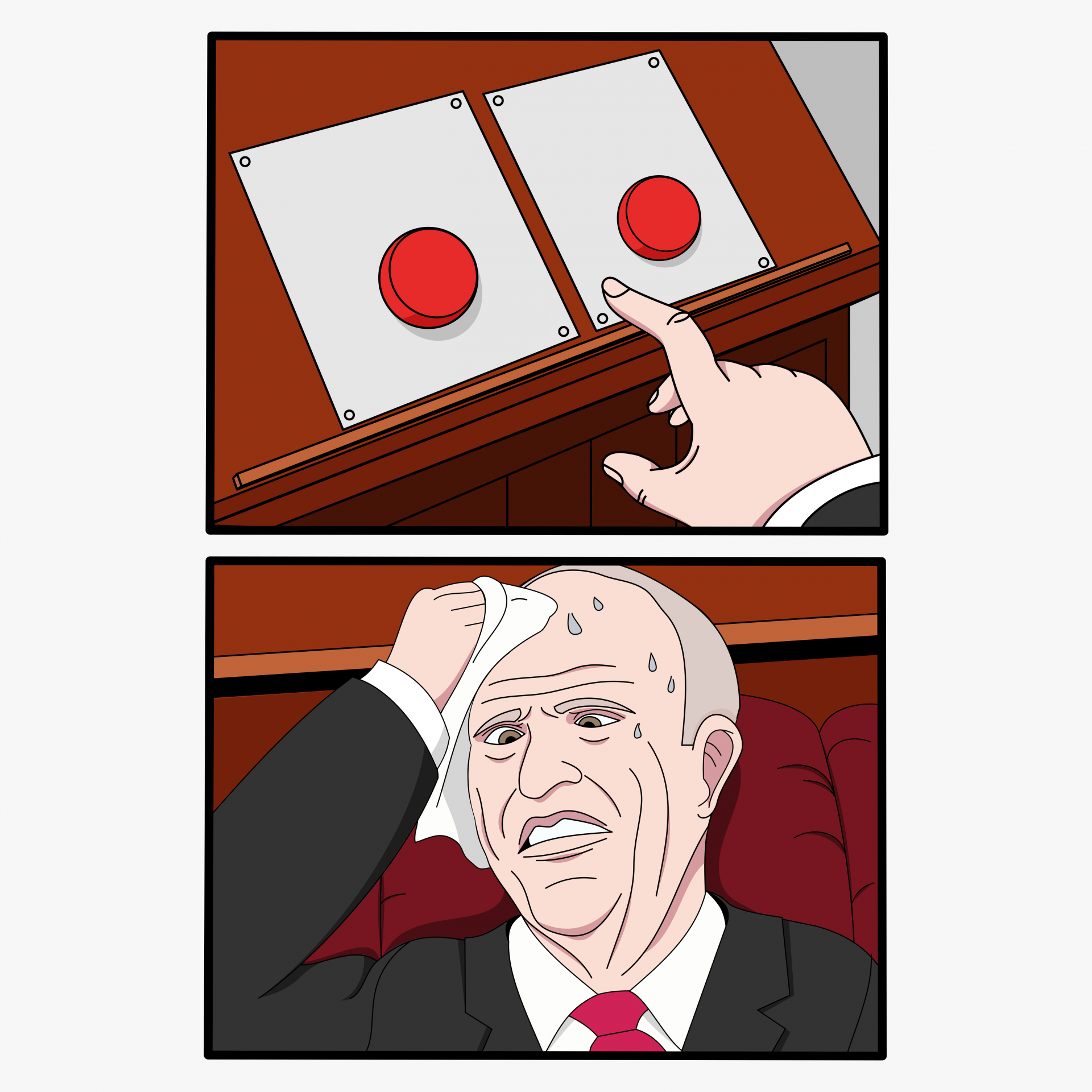 High Quality Two Buttons (Mormon) Blank Meme Template