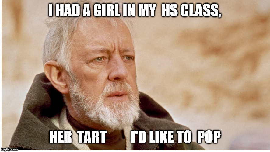 I HAD A GIRL IN MY  HS CLASS, HER  TART         I'D LIKE TO  POP | made w/ Imgflip meme maker