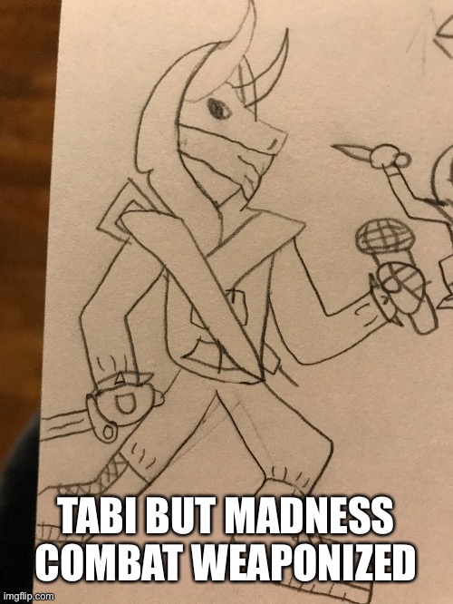 TABI BUT MADNESS COMBAT WEAPONIZED | made w/ Imgflip meme maker