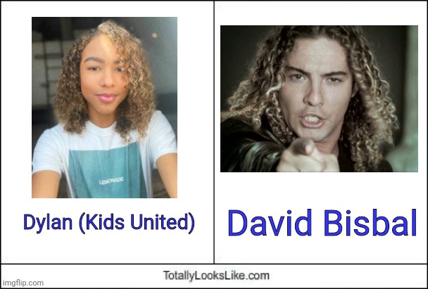 David Bisbal vs. Dylan of Kids United Nouvelle Génération | David Bisbal; Dylan (Kids United) | image tagged in totally looks like,memes,kids,united,david bisbal,singer | made w/ Imgflip meme maker