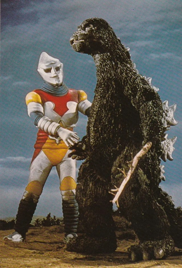 High Quality Godzilla with big stick Blank Meme Template