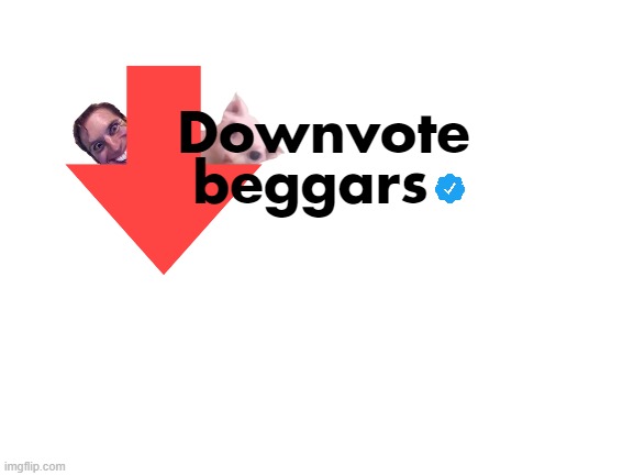 Blank White Template | Downvote beggars | image tagged in blank white template | made w/ Imgflip meme maker