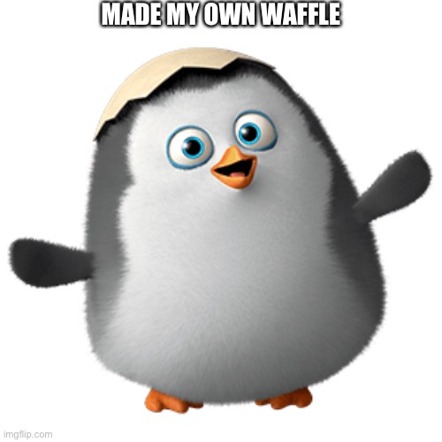 Baby Private | MADE MY OWN WAFFLE | image tagged in baby private | made w/ Imgflip meme maker