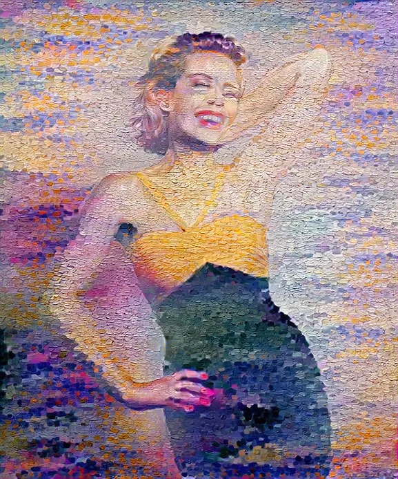 High Quality Kylie black yellow AI art Blank Meme Template