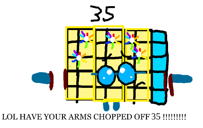 kills numberblocks 35 Blank Meme Template