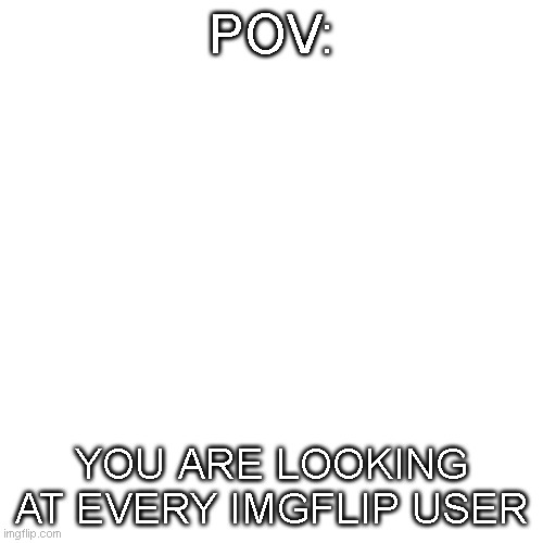 Every single imgflip user | POV:; YOU ARE LOOKING AT EVERY IMGFLIP USER | image tagged in memes,blank transparent square | made w/ Imgflip meme maker