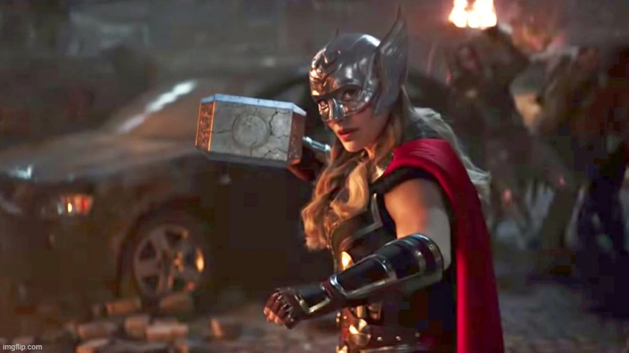 Natalie as Lady Thor | made w/ Imgflip meme maker