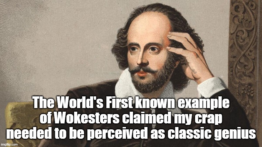 The World's First known example of Wokesters claimed my crap needed to be perceived as classic genius | made w/ Imgflip meme maker