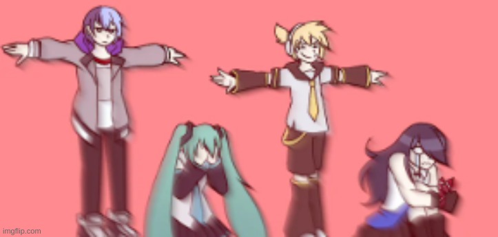 vocaloid project sekai but it's monika t pose x2 | image tagged in vocaloid project sekai but it's monika t pose x2 | made w/ Imgflip meme maker