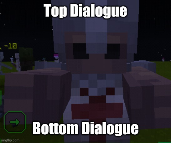 New Template | Top Dialogue; Bottom Dialogue | image tagged in armored zombie,custom template,memes,funny | made w/ Imgflip meme maker