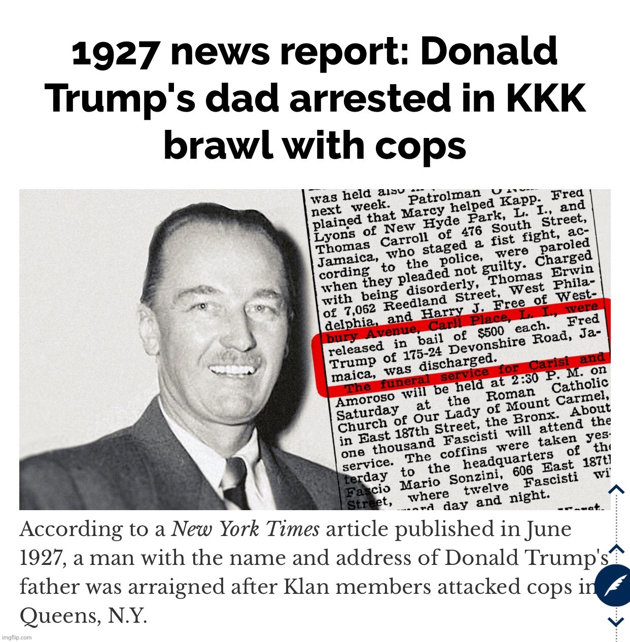 Fred Trump  KKK riot | image tagged in fred trump kkk riot | made w/ Imgflip meme maker