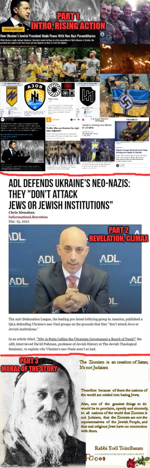 It maybe hard to see, but if you can make out the titles, you have articles you can look up...if they haven't been scrubbed... | PART 1
INTRO, RISING ACTION; PART 2
REVELATION, CLIMAX; PART 3
MORAL OF THE STORY | made w/ Imgflip meme maker