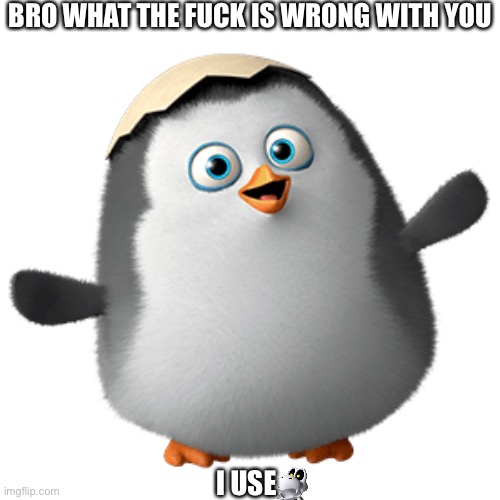 Baby Private | BRO WHAT THE FUCK IS WRONG WITH YOU; I USE | image tagged in baby private | made w/ Imgflip meme maker