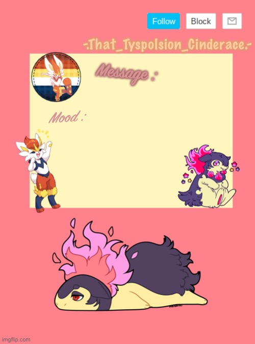 Cinderaces announcement template Blank Meme Template